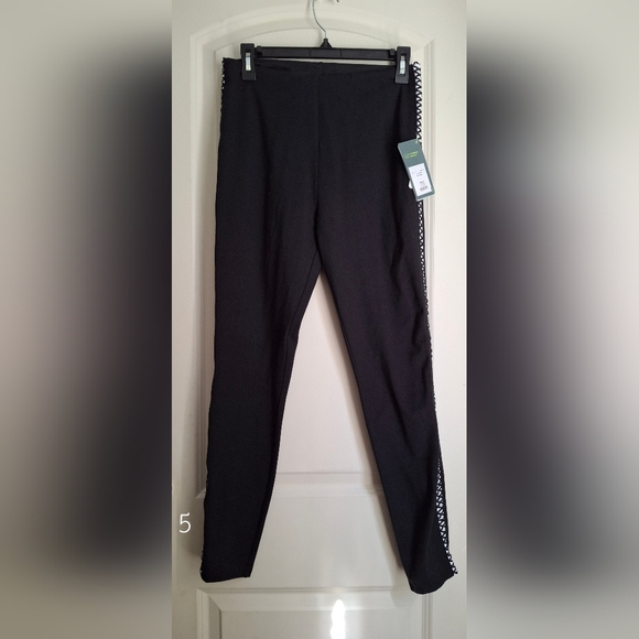 Lyseé NWT strech pants med with white line hi-waist yoga longwear run walk hike - Picture 1 of 9